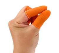 CHICIRIS 100 Pièces Doigtiers en Latex, Couvre-doigts de Protection Antistatiques Jetables de Grande Taille pour L'assemblage, Service Alimentaire de Réparation électronique