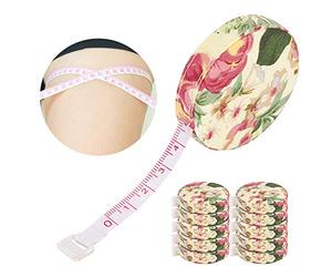 CHICIRIS 10PCS Ensemble de Mètres Rubans Flexibles Rétractables | Coton et plastique durables, pratiques à utiliser, mesures précises pour le corps et les vêtements, taille compacte pour