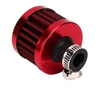 CHICIRIS 13 Mm/0,5 Pouces Mini Filtre à Air Filtre D'admission D'air Froid évent Reniflard de Carter Accessoire de Voiture Universel, Universel pour Voiture et Moto (rouge)