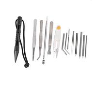 CHICIRIS 14 Pièces Outil de Tricot D'aiguilles de Paracorde, Kit de Bricolage de Bracelet en Acier Inoxydable en Alliage D'aluminium avec Vernis Antirouille, pour le Tissage du Cuir, (Ensemble 14