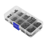 CHICIRIS 180pcs Animaux Remplis DIY Faire des Matériaux Jouets Eyes en Plastique Nez pour les Poupées Ours (180 pièces dans une boîte (noir)))