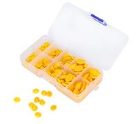 CHICIRIS 180pcs Animaux Remplis DIY Faire des Matériaux Jouets Eyes en Plastique Nez pour les Poupées Ours (180 pièces par boîte (jaune))
