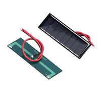 CHICIRIS 2 Panneaux Solaires en Polysilicium 0,2 W 4 V, avec Fil électronique pour Projets Scientifiques, Petit éclairage Domestique, Charge de Batterie DIY 75 X 25 Mm