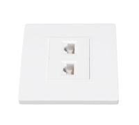CHICIRIS 2 Port CAT 6 Ethernet Wall Plate, Facile à Installer Assiette Murale Ethernet Femelle pour les Connexions CAT 6 et CAT5E, Adaptée aux Espaces Maison et Commerciaux