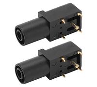 CHICIRIS 2 Prises de Panneau PCB de 4 Mm pour des Tests de Tension Sûrs et une Utilisation Multimètre, une conductivité élevée et une Conception Durable (BLACK)