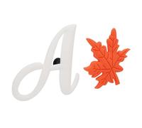 CHICIRIS 2 Sac de Plage de Plage Alphabet Charmes Accessoires de Lettrage Décoratif pour Une Personnalisation sans Fin avec Un Style Unique et Un Matériau en Silicone Robuste (Lettre A + Feuille
