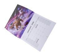 CHICIRIS 2026 Space Cats Calendrier, Photos de Chats Drôles | Design amusant, papier cuivré, grand espace d\'écriture, planificateur mensuel.