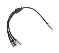 CHICIRIS 3,5 Mm / 0,1 Pouces 3 En 1 Câble de Séparateur Idéal pour une Excellente Reproduction Sonore Extensible Headset En Haut En Haut (#1)