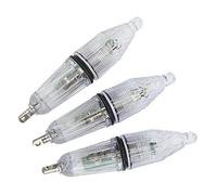 CHICIRIS 3 Pièces Lampe de Leurre sous-Marine LED Lumière d'appât de Pêche avec Conception Clignotante à Changement de Couleur Piles AG13 LR44 Intégrées pour la Pêche de Nuit en Eau Douce et Salée