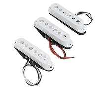 CHICIRIS 3 Pièces Micros à Bobine Unique pour Guitare électrique, Ensemble de Micros à Réduction de Bruit Encapsulés de Cire avec Calibrage de Champ Magnétique, pour Pièces de Rechange