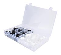 CHICIRIS 300pcs Kit de Capuchon à Vis à Vis à à Couverture de SIXKANT Améliore L'apparence Protection Durable M4-M12 Noir et Blanc pour le Garage D'atelier