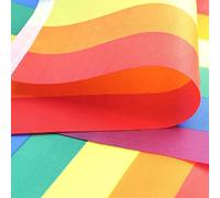 CHICIRIS 30pcs Drapeaux Arc-en-ciel Mini Drapeaux de Bâton de fierté Gay pour les Décorations de Fête Design coloré en Polyester Léger pour les Festivals et les Défilés (Bannière arc-en-ciel de type