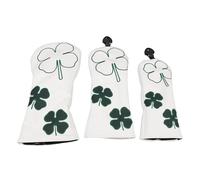 CHICIRIS 3PCS Golf Club Head Covers Set PU Le Cuir avec Une Doublure Moelleuse pour Conducteurs Putters Hybrides de Fairway Woods