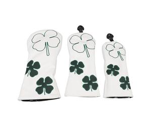 CHICIRIS 3PCS Golf Club Head Covers Set PU Le Cuir avec Une Doublure Moelleuse pour Conducteurs Putters Hybrides de Fairway Woods