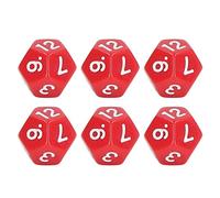 CHICIRIS 40 Pièces Ensemble de Dés Polyédriques à 12 Faces en Plastique avec de Grands Chiffres Faciles à Lire pour Les Jeux de société de Fête en Famille, Les Mini-Jeux de Club de Pub, (Rouge)