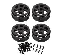 CHICIRIS 4pcs RC Car Rim de Roue de 2,2 Pouces, Roues RC à Fibre de Carbone Légère Haute Résistance pour Les Jantes pour Les Pièces de Mise à Niveau du Robot RC 1/10 RC