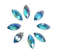 CHICIRIS 500pcs 7 * 15 Mm Crystal Acrylique Horse Eye Flat Back Perles, Accessoire de Vêtements pour le Téléphone, 5 Variétés de Couleurs, Idéal pour les Concepteurs Professionnels et les Amateurs