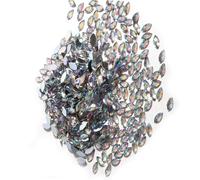 CHICIRIS 500pcs 7 * 15 Mm Crystal Acrylique Horse Eye Flat Back Perles, Accessoire de Vêtements pour le Téléphone, 5 Variétés de Couleurs, Idéal pour les Concepteurs Professionnels et les Amateurs