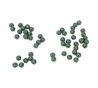 CHICIRIS 50pcs Haricots Spatiaux de 8 Mm, Perles D'arrêt de Ligne de Pêche en Gel de Silice pour la Pêche de Nuit, avec Forme Ronde Douce pour Réduire la Résistance et Protéger la Tête de (Green)