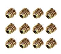 CHICIRIS 50pcs M4 * 8mm écrou à Tête Hexagonale de Meubles fileté, Inserts en Bois Boulon Vis de Meubles, Inserts Filetés en Acier au Carbone pour le Bois