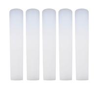 CHICIRIS 5pcs Clarinet Reeds, 2,5 Resin Resin Digital N'a Fait Aucun Son Riche en Ponçage, des Roseaux de Clarinette Débutante avec une Garde Individuelle, pour des Concerts de (WHITE)