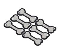 CHICIRIS 6 Pièces Patchs, Motif Os de Chien Bricolage Tissu brodé Fer sur Patchs pour Vêtements, avec Matériau en Coton, pour la Plupart des Scénarios Domestiques