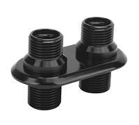 CHICIRIS A C Bulkhead 6061 T6 Billet Aluminum AC Line Port 2 Port (BLACK)