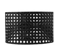 CHICIRIS Abat-jour Ovale Creux en Métal pour Douilles E27 E14, Parfait pour les Lampes de Sol et de Table (BLACK)