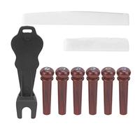 CHICIRIS Accessoires pour Guitare Acoustique, Broches de Pont en Bois Cocobolo avec Extracteur pour l'entretien des Instruments à Cordes, Diamètre de Point de 3 Mm pour un Maintien amélioré et une