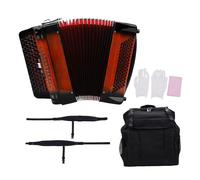 CHICIRIS Accordéon, 69 Touches 96 Boutons de Basse, Instrument à Gamme Chromatique avec Anches de qualité, Accordage F B E, pour Joueur Professionnel Débutant Orange