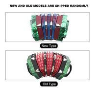 CHICIRIS Accordéon Professionnel à 20 Boutons, Matériau ABS Vert, 8,07 X 9,25 Pouces, avec Sangles Réglables et Sac de Transport, pour Enfants et Adultes (GREEN)