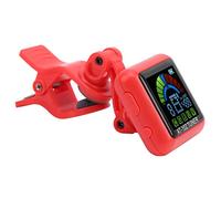 CHICIRIS Accordeur de Guitare AT-102, Rechargeable par USB avec écran Couleur, Compatible avec Guitare, Basse, Violon, ukulélé, Batterie Intégrée de 110 MAh (AT-102 Rouge)