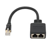 CHICIRIS Adaptateur de Port de Séparateur Ethernet 1 à 2 avec Noyau plaqué Or pour Le Réseau de Bureau à Domicile Extension Internet Cat7