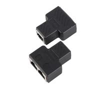 CHICIRIS Adaptateur de Répartiteur de Signal Stable RJ45 Réseau Mâle pour Distributeur de Réseau POE, blindé pour la Transmission Longue Distance, 2 Pièces 3,5 Mm