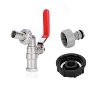 CHICIRIS Adaptateur de Réservoir IBC, Robinet en Laiton de Haute qualité pour Un Contrôle Fin du Débit pour Baril IBC Ton, Connexion Filetée, Diamètre Intérieur D'entrée de 2,4", pour Une Large