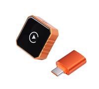 CHICIRIS Adaptateur de Voiture sans Fil, Plug and Play Bluetooth WiFi Auto Dongle avec Reconnexion Automatique Rapide, pour Véhicules iOS 10+ et 11+ (Motif Blanc)