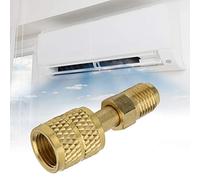 CHICIRIS Adaptateur en Laiton R410 de Haute qualité, 1/4" Mâle X 5/16" Femelle, Connecteur de Climatiseur Mini Split SAE Applicable au Mini Split A/C R410 côté Bas