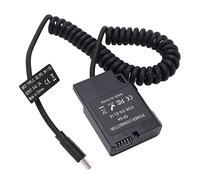 CHICIRIS Adaptateur Secteur de Type C Coupleur CC EN-EL14 Batterie Factice pour D5500 D5600, Fausse Batterie Décodée Complète avec Port D'entrée de Type C, Adaptée aux Amateurs de Photographie