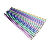 CHICIRIS Aiguilles à Tricoter Ensemble de Points de Pull en Aluminium Durable pour les Amateurs de Tricot Bricolage 10 Paires D'aiguilles de 13,8 Pouces de Long, Adaptées à les âges