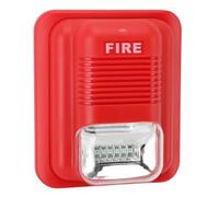 CHICIRIS Alarme Incendie Sonore et Lumineuse, Sirène D'avertissement Super Puissante à LED Intégrée 12 V 24 V avec Lumière Rouge Clignotante, pour Bâtiments Résidentiels, Centres