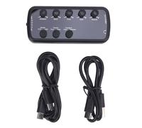 CHICIRIS Amplificateur de Casque de Basse, Distorsion de Surmultipliée Polyvalente, Effets de Réverbération en écho, Support OTG et AUX, Rechargeable USB, Matériau ABS, capacité de la