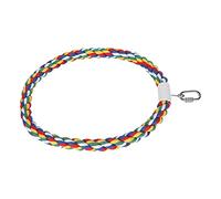 CHICIRIS Anneau d'escalade pour Perroquets, Jouet à Mâcher en Corde de Coton Doux avec Accessoires Fixes pour Oiseaux de Petite et Moyenne Taille, Diamètre de 8.3 Pouces