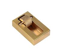 CHICIRIS Applicateur en Cuir Artisanal - Rouleau de Colorant du Bord Supérieur avec Régulateur Réglable, Outil de Laiton Durable