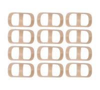 CHICIRIS Attelle de Doigt Ovale 12 Pièces, Support D'articulation de Doigt Portable en PP pour Joueur de Guitare Piano Guzheng Pipa, avec Bords Arrondis et Lignes Lisses pour un (L)