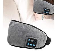 CHICIRIS Bandeau Bluetooth, Masque de Sommeil Musical en Coton, écouteurs sans Fil pour l'insomnie, Le Yoga et Les Voyages, Son Stéréo (Grey)