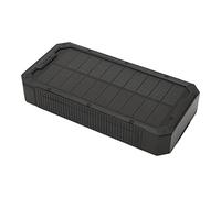 CHICIRIS Batterie Externe Solaire de 36 800 MAh avec Charge sans Fil et 4 Ports USB, Idéale pour Le Camping, la Randonnée et Les Voyages. (Black)