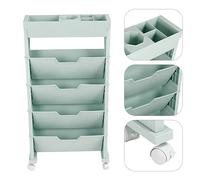 CHICIRIS Bibliothèque Mobile Polyvalente avec Construction Solide pour Une Utilisation en Intérieur, Idéale pour Le Stockage dans Les Bibliothèques ou Les Bureaux (Blue)