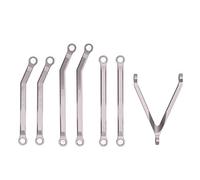 CHICIRIS Biellette de Direction en Aluminium, Biellette de Direction RC Légère en Alliage d'Aluminium, Améliore Les Performances, Convient à SCX24, Installation Facile (Gray)