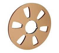 CHICIRIS Bobine de Bande Vide Universelle en Alliage D'aluminium, 1/4, 10 Pouces, pour Enregistrement Sonore, Bobine de Réception à 6 Trous pour Roar, AKAI, REVOE (Gold)