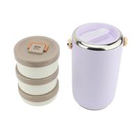 CHICIRIS Bocal Alimentaire Isotherme, 2,6 L, Design Empilable (PURPLE) | Acier inoxydable 304, étanche, facile à nettoyer, sans danger pour une utilisation au -ondes